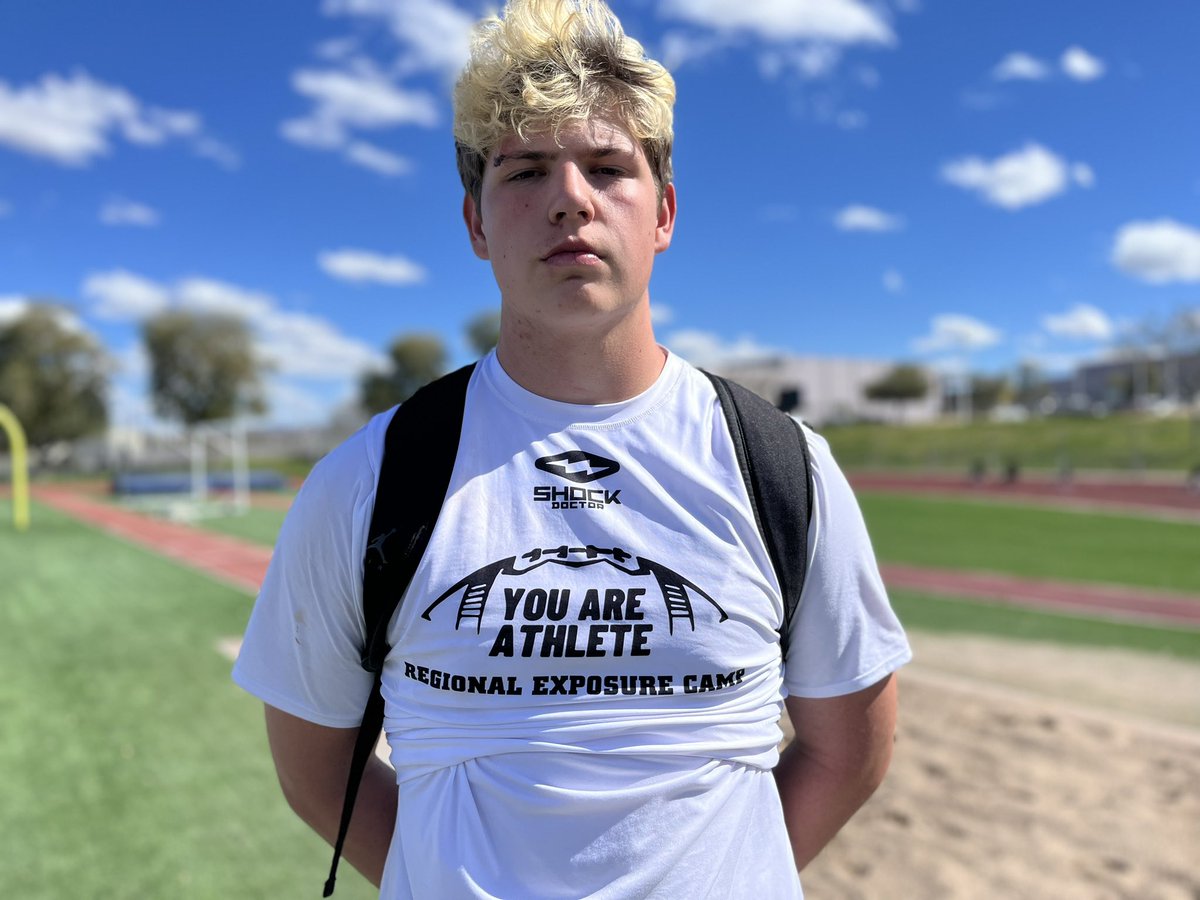 2027 OT Jake Hildebrand (@JakeH_2027) out of Basha HS (AZ) — 6’6 285 lbs All Camp Team at YAA Phoenix — punched his ticket to the All American Showcase Holds offers from Texas A&M, Utah, Baylor, Arizona State, Colorado State, and Texas State. 📸 @BHoward_11