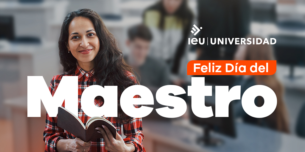 Hoy celebramos a quienes inspiran, guían y transforman vidas,  ¡nuestros maestros de Universidad IEU! 🧡 En este Día del Maestro, queremos agradecerles por su dedicación y compromiso. 👩🏻‍🏫