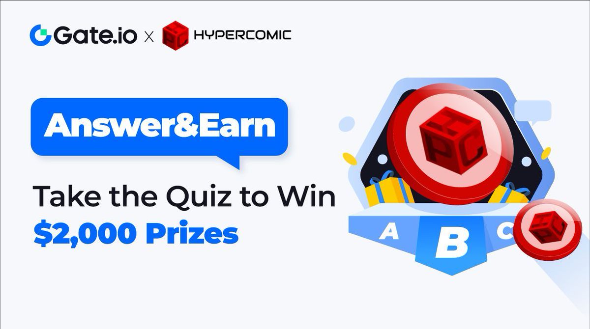 💸Explore Brand New Answer&Earn!

1️⃣Take the Quiz on @HYCO_Official
2️⃣Join Lucky Draw: Share Fancy $2,000 $HYCO Prizes

🎁Answer Right, Win Bright: gate.io/activities/ans…

Detail: gate.io/article/36598
#Answer2Earn