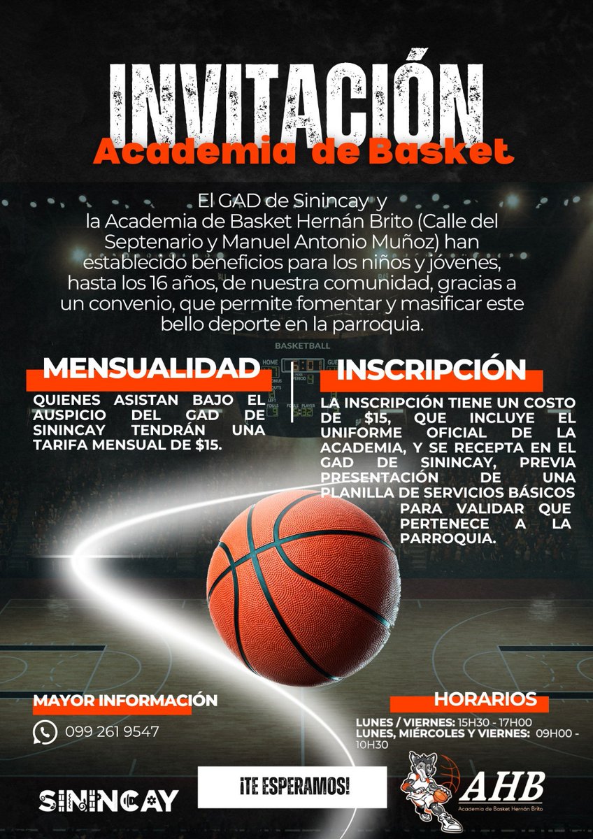 #Alianza: 🚨¡Atención, buenas nuevas para los amantes del deporte de la canasta! 🏀 

📌 A continuación, les presentamos esta opción para que puedas perfeccionar tu técnica y mejorar tus habilidades. Recuerda, el deporte es vida ❤️.

¡ El futuro es nuestro!
