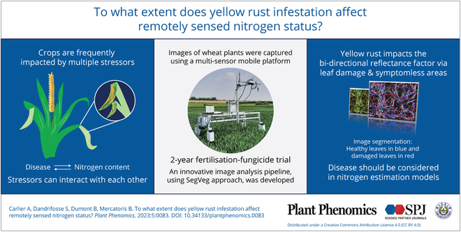 Examining wheat yellow rust's impact on reflectance and nitrogen status in crop stress assessment. Integrating disease effects crucial for accurate spectral data interpretation. #CropScience #Phenotyping
Details: spj.science.org/doi/10.34133/p…