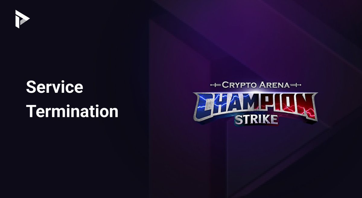 👋Champion Strike: Crypto Arena ends its service on June 17💧 📣A long journey from the launching is scheduled to be concluded🕐 🔔Even after the termination, STRICO token will be supported as usual🚀 Check out the details in #WEMIX 🔗wemix.com/communication/…