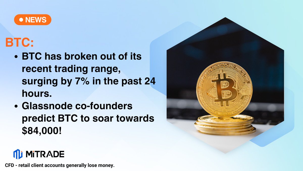 BTC sets the stage for a potential climb to greater heights!

Read the latest critical news here: bit.ly/44G4UYQ

CFD - retail client accounts generally lose money.

#tradefaster #tradesmarter #Mitrade #ForexTrading #MarketUpdate #FinancialInsight