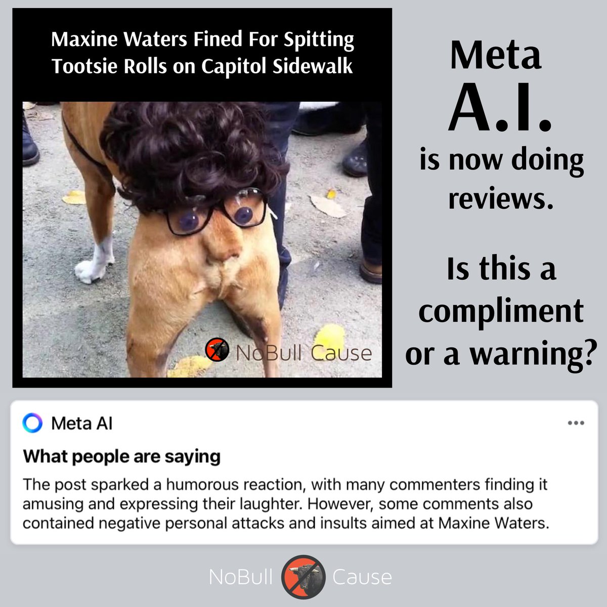 I’m seeing these now on my Facebook page. They’re using AI to review memes. Big brother is real. Maybe it’s a compliment. Maybe it’s a warning. I’m too small a player on X to see any Grok reviews… if they even exist. But I’ll bet it’s watching and analyzing everything on this