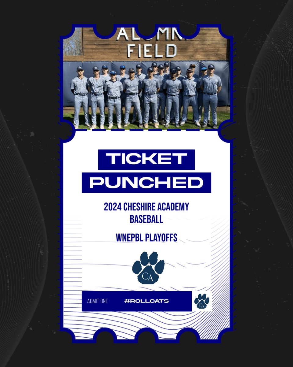 WNEPBL (@wnepbl) on Twitter photo Congrats to the <a href="/CAcatsAthletics/">Cheshire Academy Athletics</a> varsity baseball squad on a great regular season. The Cats have earned a <a href="/wnepbl/">WNEPBL</a> post-season bid! <a href="/NE_Baseball/">NE Baseball Journal</a> Congrats to the <a href="/CAcatsAthletics/">Cheshire Academy Athletics</a> varsity baseball squad on a great regular season. The Cats have earned a <a href="/wnepbl/">WNEPBL</a> post-season bid! <a href="/NE_Baseball/">NE Baseball Journal</a>