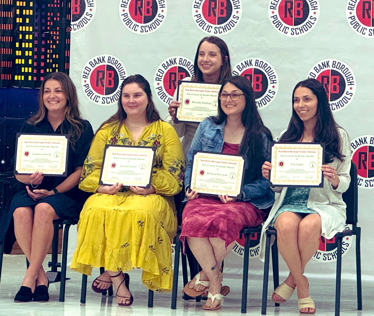 Red Bank Primary (@rbpseagles) on Twitter photo So proud to have these professionals as part of the Primary School family! Congratulations on your tenure!! <a href="/MrsFlahertyC/">Colleen Flaherty</a> <a href="/MsFoster_RBPS/">Chelsea Foster</a> <a href="/MsMirrioneRBPS/">Brittany Mirrione</a> <a href="/MrsSlipek_RBPS/">Aria Slipek</a> <a href="/MrsWaldropRBPS/">Miranda Waldrop</a> <a href="/DreamBigRB/">Luigi Laugelli</a> <a href="/RedBankSup/">Dr. Jared Rumage</a> <a href="/MrsDenaRusso/">Dena Russo</a> So proud to have these professionals as part of the Primary School family! Congratulations on your tenure!! <a href="/MrsFlahertyC/">Colleen Flaherty</a> <a href="/MsFoster_RBPS/">Chelsea Foster</a> <a href="/MsMirrioneRBPS/">Brittany Mirrione</a> <a href="/MrsSlipek_RBPS/">Aria Slipek</a> <a href="/MrsWaldropRBPS/">Miranda Waldrop</a> <a href="/DreamBigRB/">Luigi Laugelli</a> <a href="/RedBankSup/">Dr. Jared Rumage</a> <a href="/MrsDenaRusso/">Dena Russo</a>