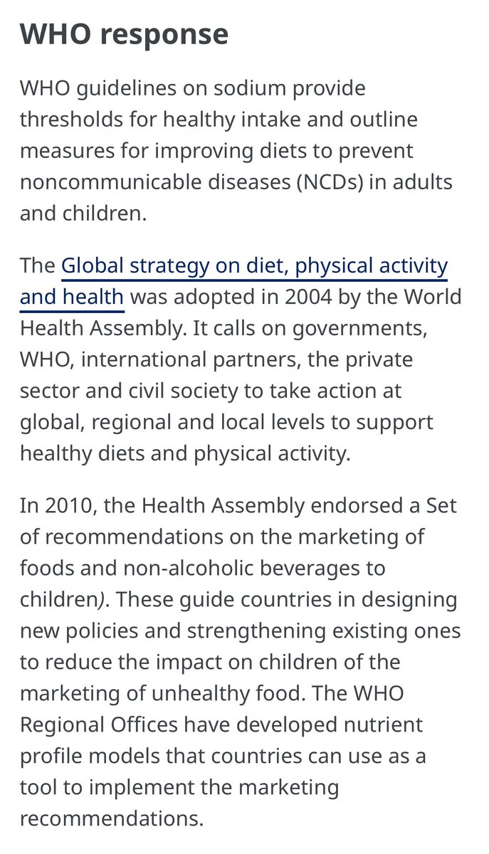 Ahh… I see that the @WHO is going after salt …again. But look carefully at this article, it’s branding, its presentation. This article kind of defeats itself with its own content. However, reducing sodium intake is not the point of their posting this. It’s just another “soft