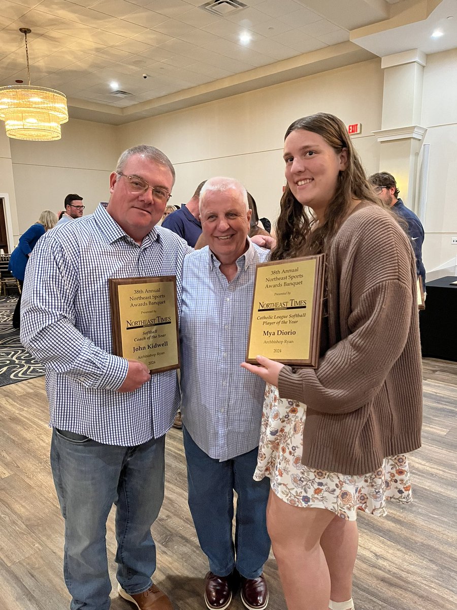 Mya Diorio (@myadiorio) on Twitter photo Honored to be named Northeast Times Catholic League Softball Player of the Year!! Shout out to <a href="/jkidwelll/">John Kidwell</a> for getting Coach of the Year as well, couldn’t have done it without him!! <a href="/RockGoldWaye/">Rock Gold Waye Softball</a> <a href="/bkalman23/">Brooke Kalman</a> Honored to be named Northeast Times Catholic League Softball Player of the Year!! Shout out to <a href="/jkidwelll/">John Kidwell</a> for getting Coach of the Year as well, couldn’t have done it without him!! <a href="/RockGoldWaye/">Rock Gold Waye Softball</a> <a href="/bkalman23/">Brooke Kalman</a>