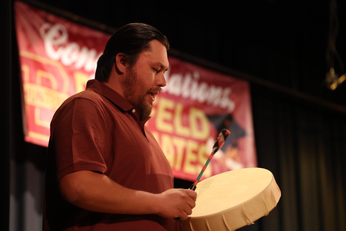 At <a href="/Duluth_Schools/">DuluthPublicSchools</a> we start our graduations with the Honor Song. #LetThemSing #IYKYK