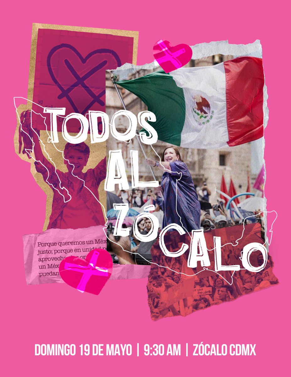 ¡Nos vemos el domingo! Lleven su bandera, es suya, es su México. 🇲🇽 ¡Abrácenla y no la suelten! #LaBanderaEsDeTodXs