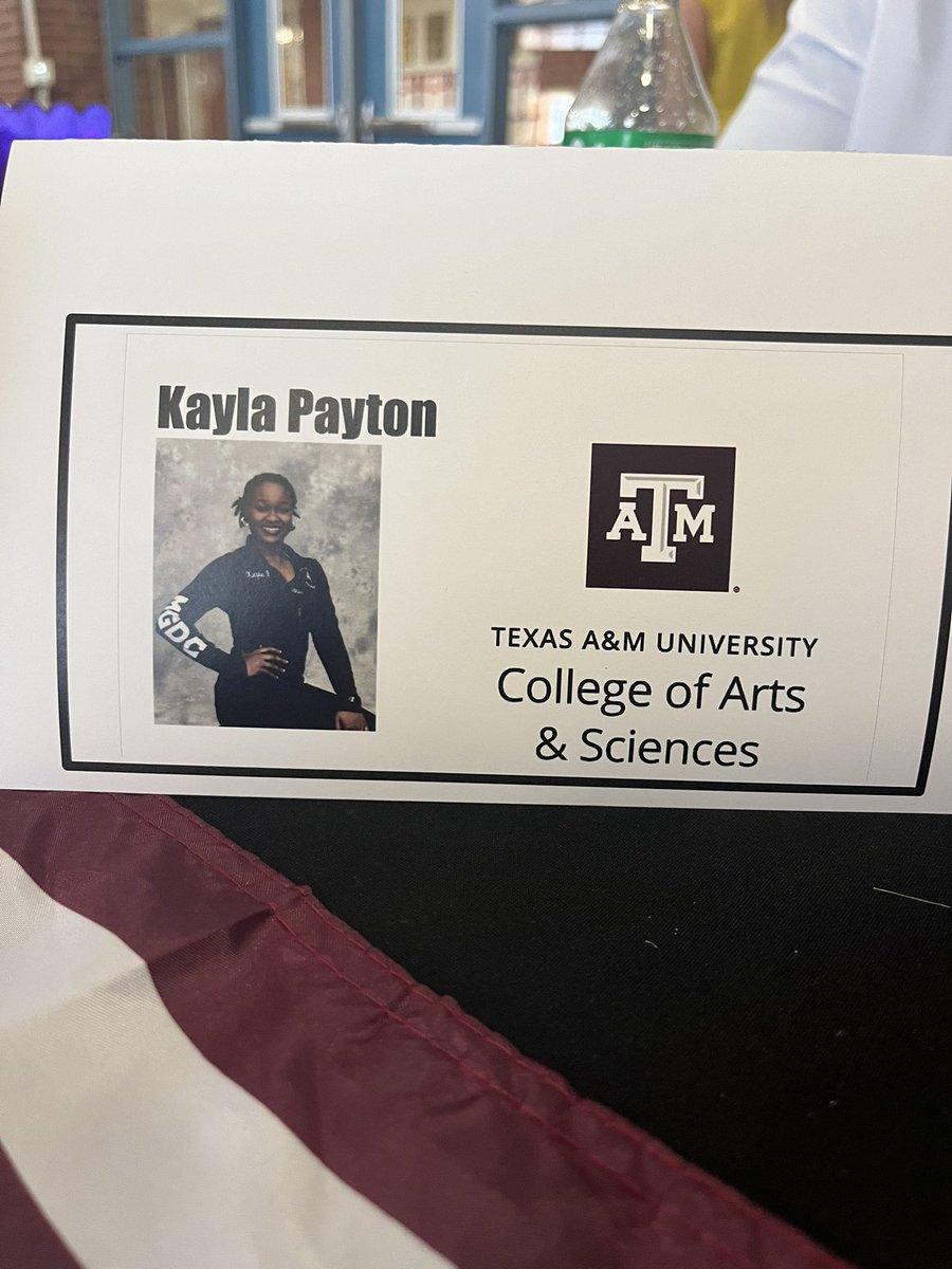 Congratulations to Kayla for being accepted into the @TAMUArtSci program! We are so proud and excited for you!! 🖤❤️ @CreekviewLeads @CFBISD @PutterRenee @CmsaMustangs