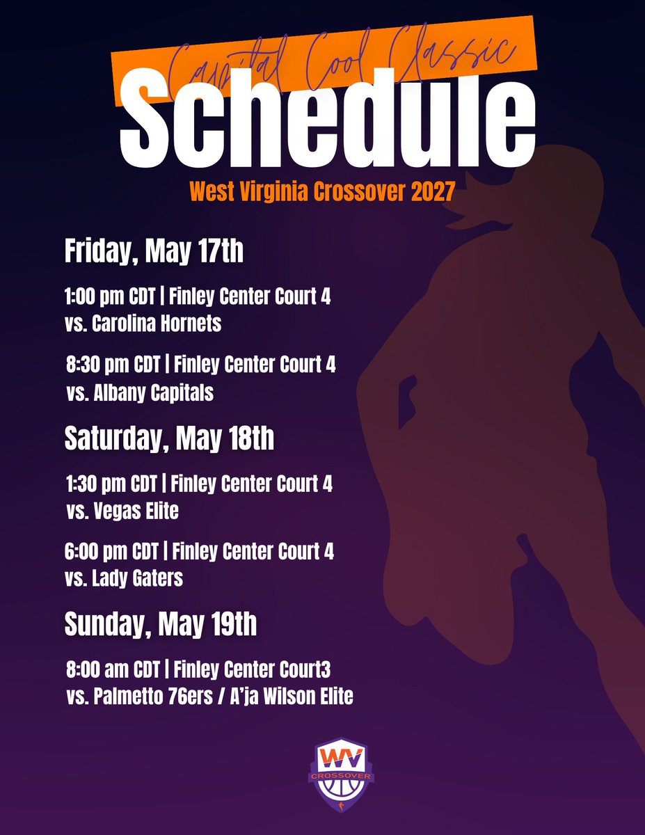 WV Crossover 2027 (@wvcrossover2027) on Twitter photo If you will be in Birmingham looking for talent take a look at our schedule!
<a href="/SophieLott24/">Sophie Lott</a> <a href="/francesguice03/">Frances Guice</a> <a href="/gracie_bills/">Gracie Bills</a> <a href="/Brynn_Bulluck27/">Brynn Bulluck</a> <a href="/JayceSammons2/">Jaycelyn Sammons</a> If you will be in Birmingham looking for talent take a look at our schedule!
<a href="/SophieLott24/">Sophie Lott</a> <a href="/francesguice03/">Frances Guice</a> <a href="/gracie_bills/">Gracie Bills</a> <a href="/Brynn_Bulluck27/">Brynn Bulluck</a> <a href="/JayceSammons2/">Jaycelyn Sammons</a>