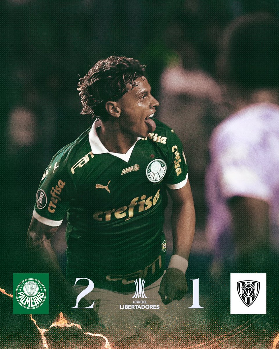 Palmeiras's tweet image. A VITÓRIA? VEIO! ✅
A CLASSIFICAÇÃO? VEIO TAMBÉM! ✅

😎

Quando o assunto é noite de Copa em #FamíliaPalmeiras… ESQUECE! 💪

🏆 Palmeiras 2x1 Independiente del Valle-EQU
⚽ Ríos e Gustavo Gómez

#AvantiPalestra #PALxIDV
#AlmaECoração