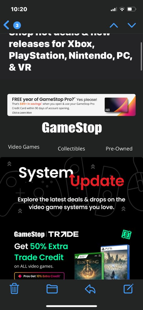 I can’t believe nobody is discussing GameStop website is down and being updated and not working now, I feel like something huge is coming…