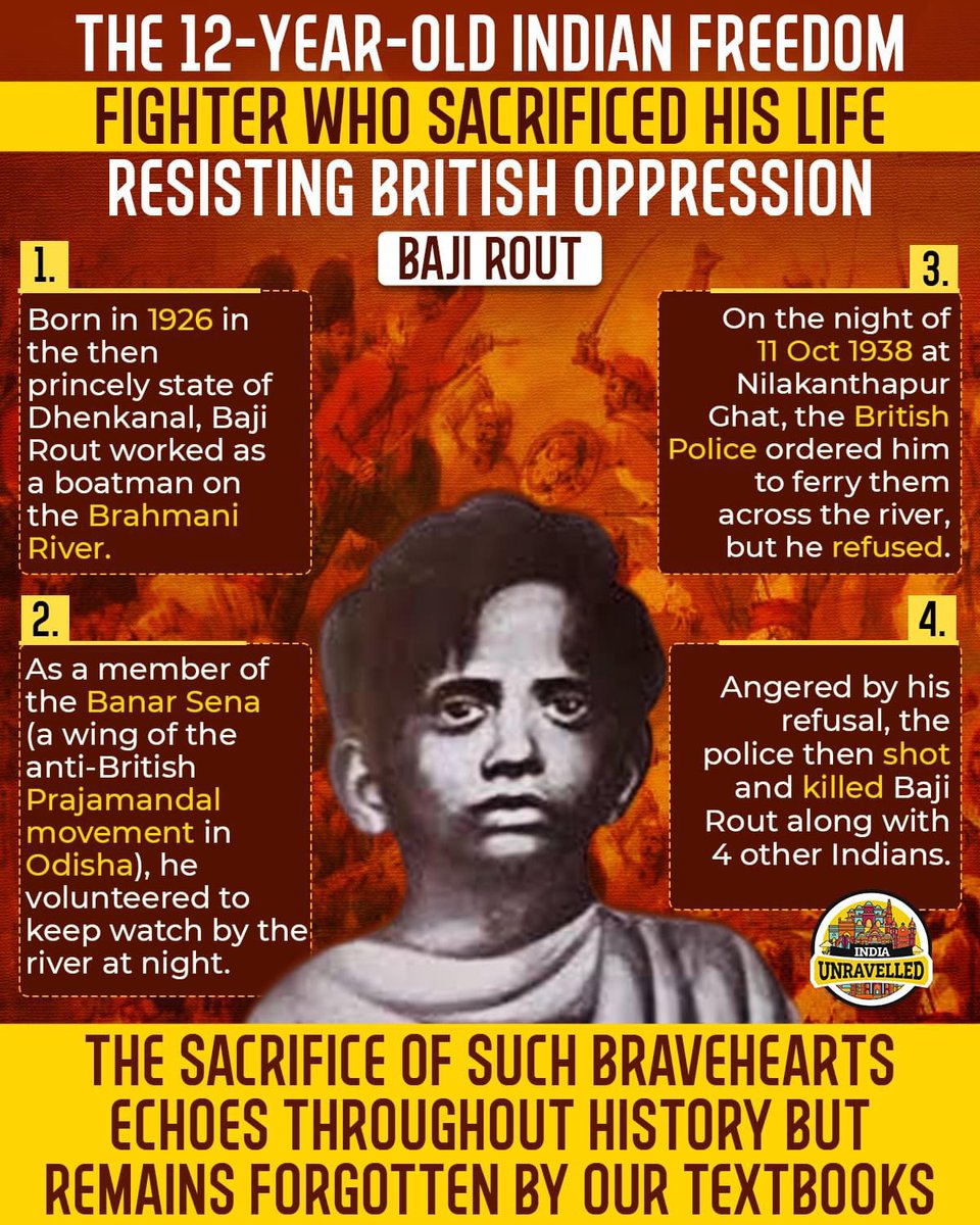 The 12 year old Indian freedom fighter, who sacrificed his life resisting British Oppression. 
Via India Unravelled
