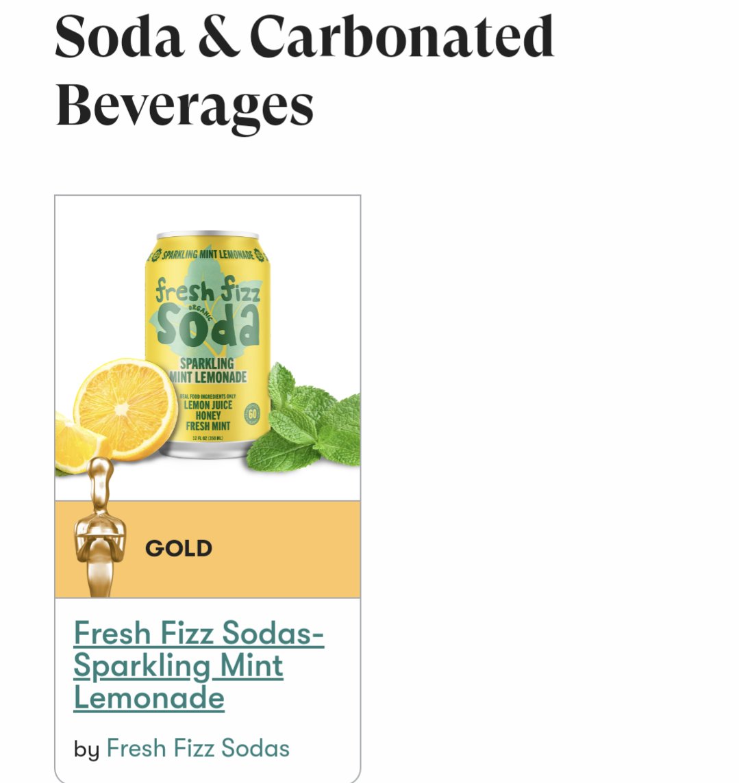 I am delighted to share that Fresh Fizz Sodas has won the 2024 SOFI Gold Award in the Soda &amp; Carbonated Beverages category!

Thank you <a href="/Specialty_Food/">Specialty Food Association</a> for this honor!