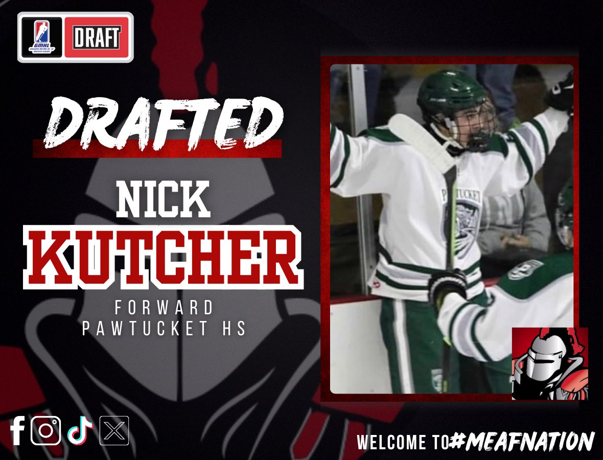 The Knights are proud to select , Nick Kutcher in the 9th Round of the 2024 GMHL Draft ! #KOM #MeafNation ⚔️