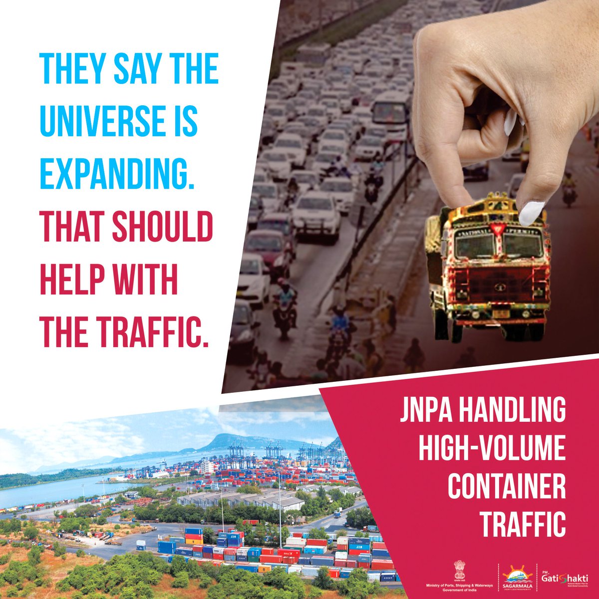 JNPA commissioned in 1989 as a modern facility to handle high-volume container traffic & take lorries off the streets of Mumbai city. Today @JNPort is India’s most efficient public port for half of India’s container traffic of major ports & a quarter of the customs revenue.
