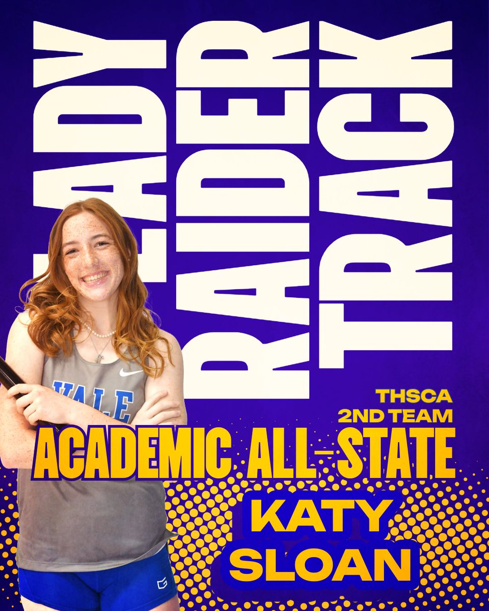 Talented and smart! Congratulations to our THSCA Academic All-State athletes! KATY SLOAN!