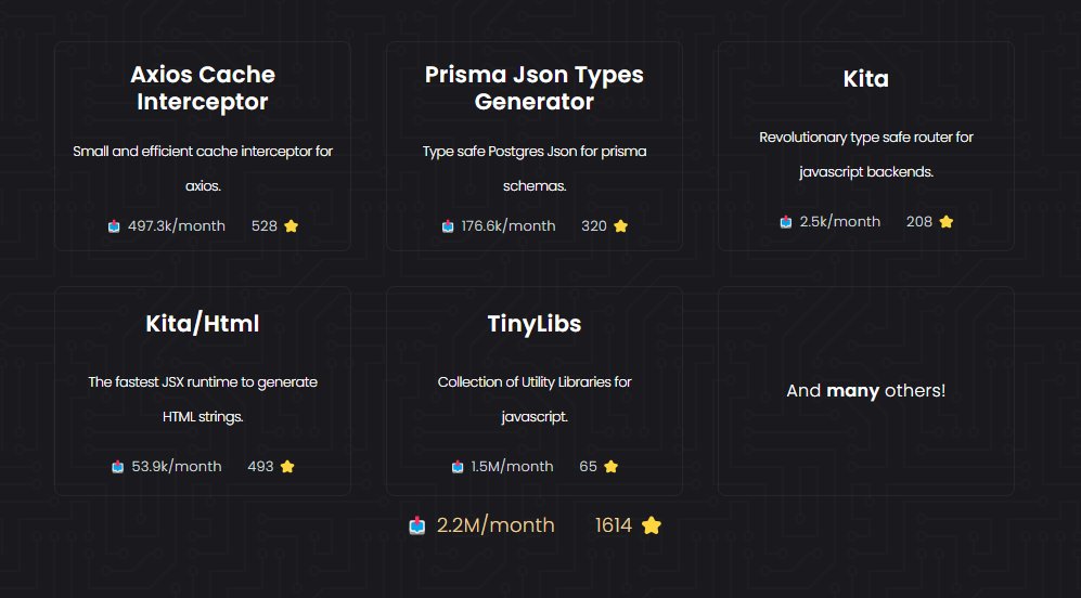 Acabei de bater os 2 milhões de downloads mensais em projetos meu no NPM :)