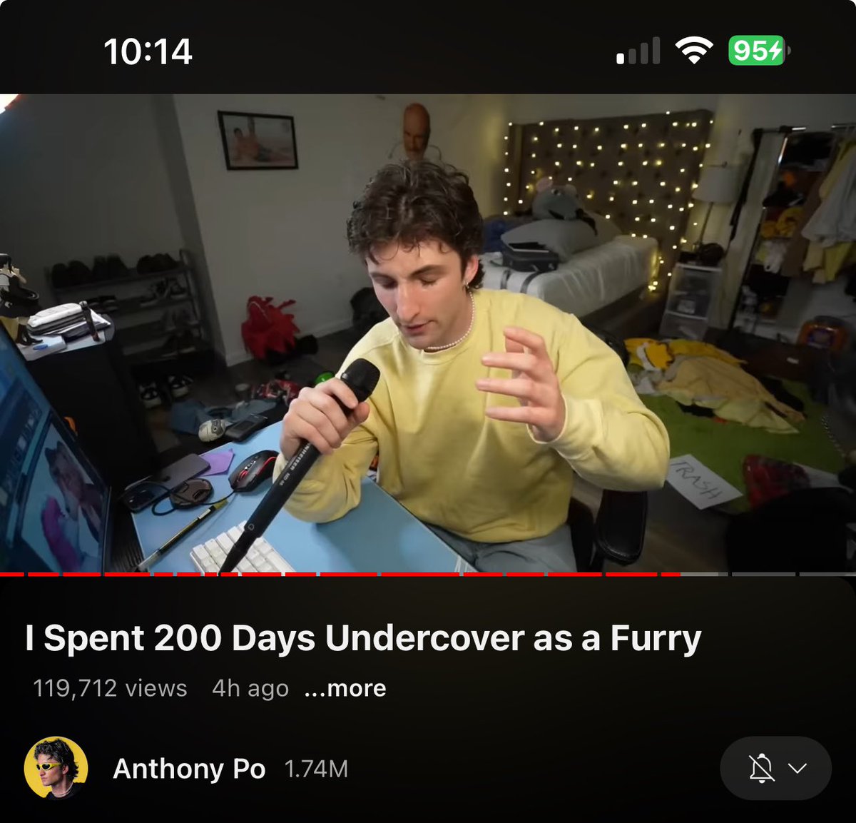 It’s rare I speak up about things, but this is really getting to me and I feel the need to say something:

Anthpo, a YouTuber with 1.7m subs, uploaded a YouTube video today where, in part of it, they secretly recorded videos at NSFW parties at a furry convention (ANE). 🧵(1/5)