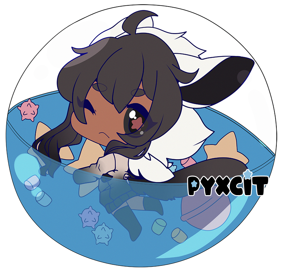 Pyxcit's tweet image. oh! look what you won in the capsle 🩵