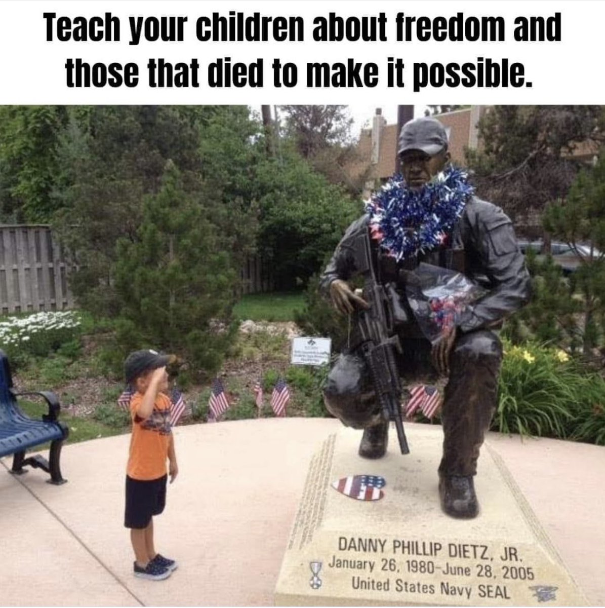 This is so important! Patriotism 🇺🇸is being lost in schools! We owe these military 🇺🇸heroes everything! We live in the greatest country in the world because of them and their sacrifice! 🙌🏻❤️🇺🇸 #FreedomIsNotFree