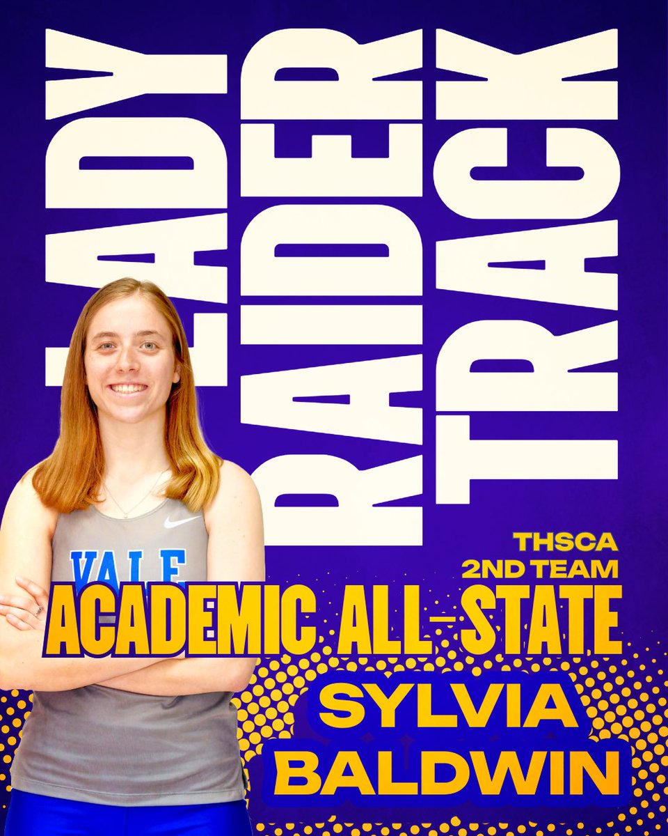 Talented and smart! Congratulations to our THSCA Academic All-State athletes! SYLVIA BALDWIN!