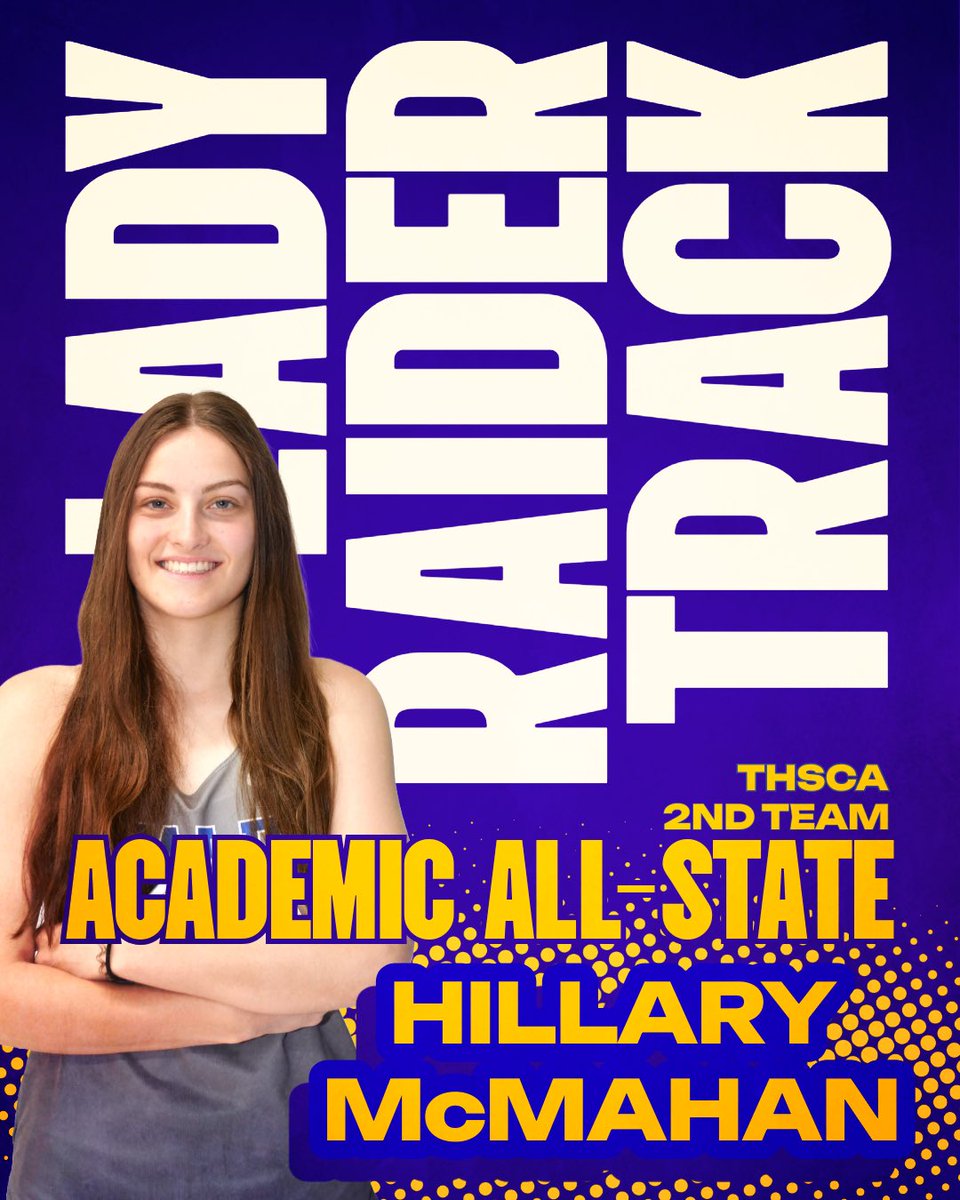 Talented and smart! Congratulations to our THSCA Academic All-State athletes! HILLARY MCMAHAN!