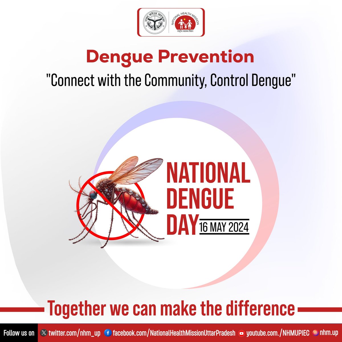 Together we can make difference✌️ Shield yourself from #Dengue ! Eliminate #mosquitobreeding grounds around your homes...🏘 On this #NationalDengueDay let's connect with community & pledge to take Oath of keeping our surroundings clean. #DengueDay