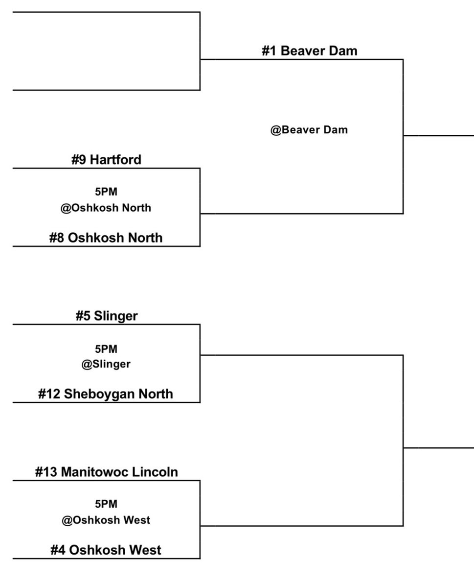 Girls softball receives the #9 seed and will play at Oshkosh North on Tuesday May 21. @huhssoftball