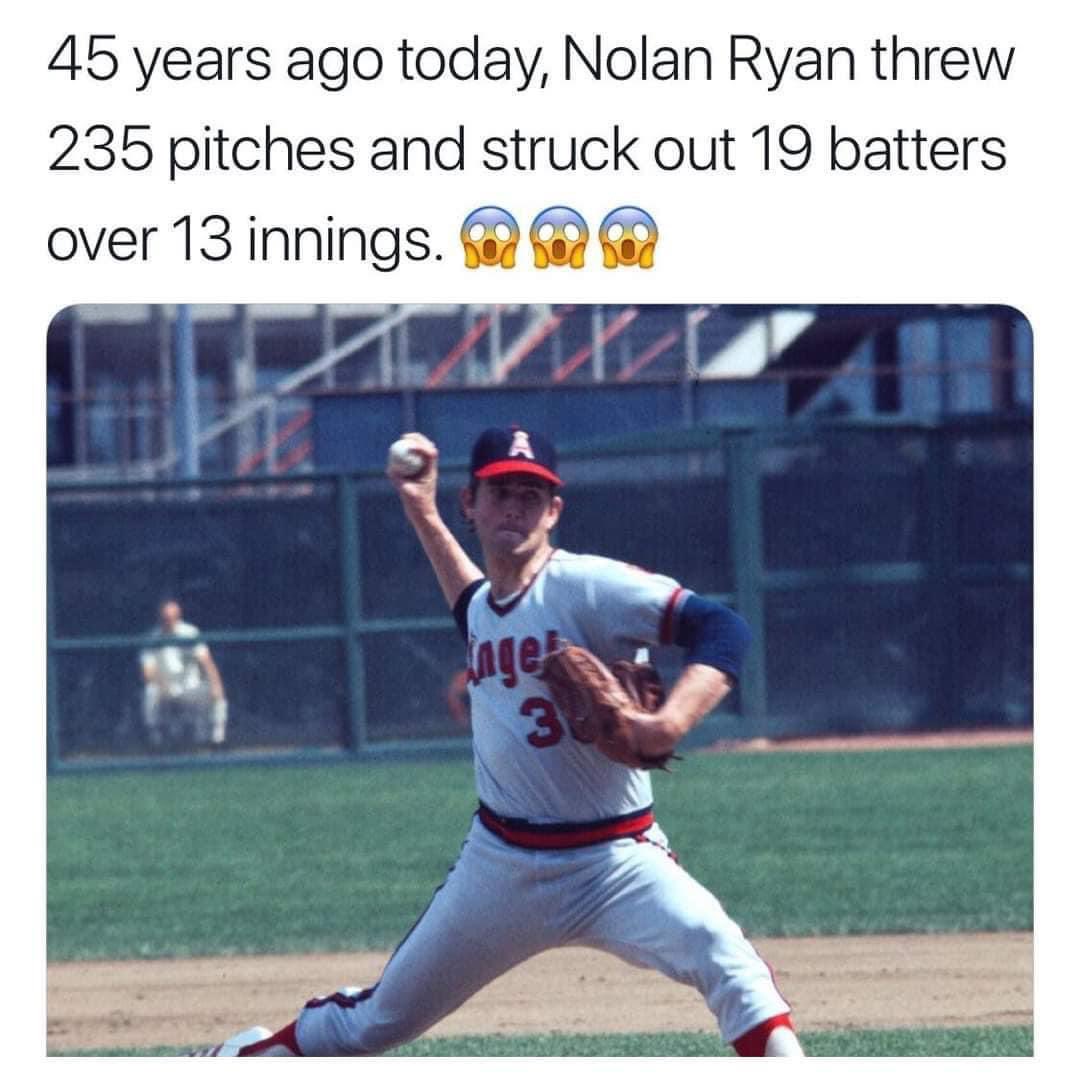 Going to bed dreaming about this Nolan Ryan performance