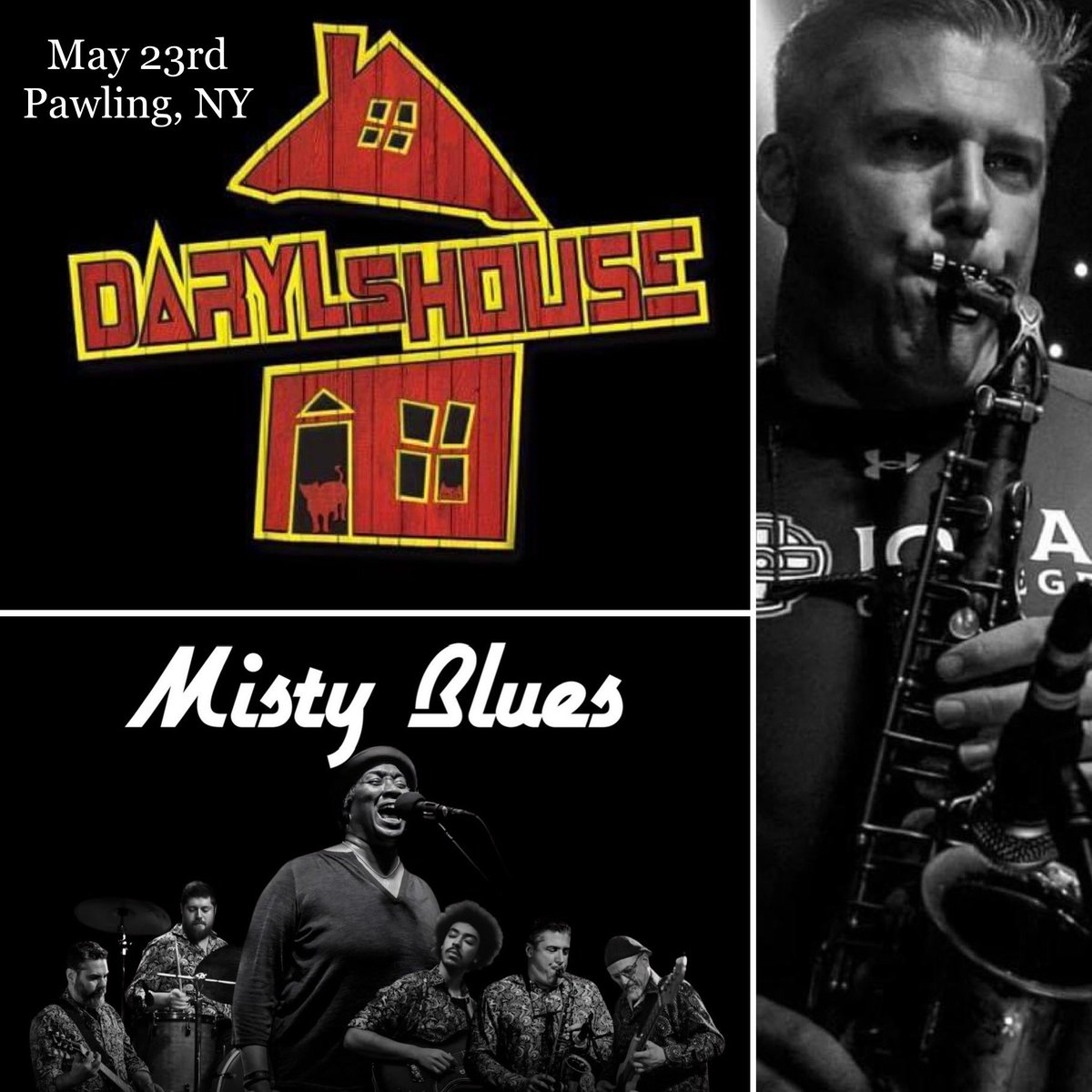 Big show announcement! We will be at Daryl's House Club in Pawling, NY for the first time. We will be performing our Queens of the Blues tribute to Bessie Smith, Ruth Brown, Big Mama Thornton and Koko Taylor! Come see Moondance cowbell standout play blues sax like nobody’s