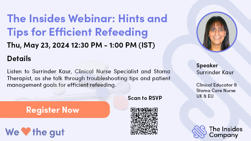 InsidesCompany's tweet photo. Listen to Surrinder Kaur as she talks through troubleshooting tips and patient management goals for efficient #chyme refeeding.
https://t.co/IzX0997cAS https://t.co/qb40OpZcYh