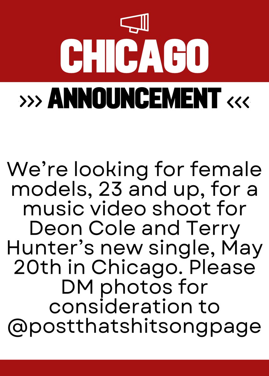 Let’s Go!!!! Please DM all head shots & resumes to @postthatshitsongpage on IG it’s about to be a movie! #summertimechi #modelcall