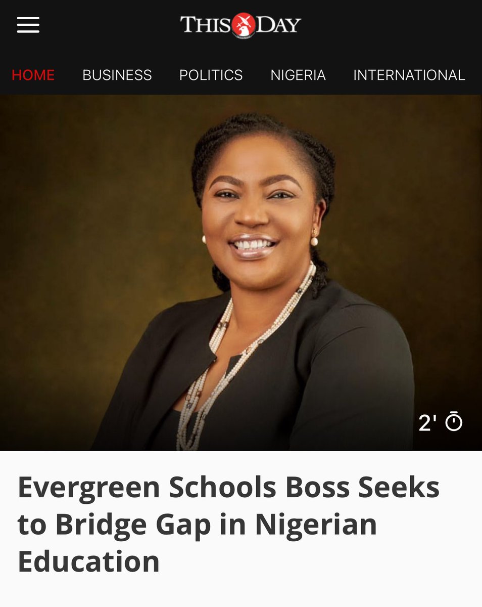 You can have a good read of my virtual interview with @THISDAYLIVE Let’s keep making a difference in the education space.👌 thisdaylive.com/index.php/2024…