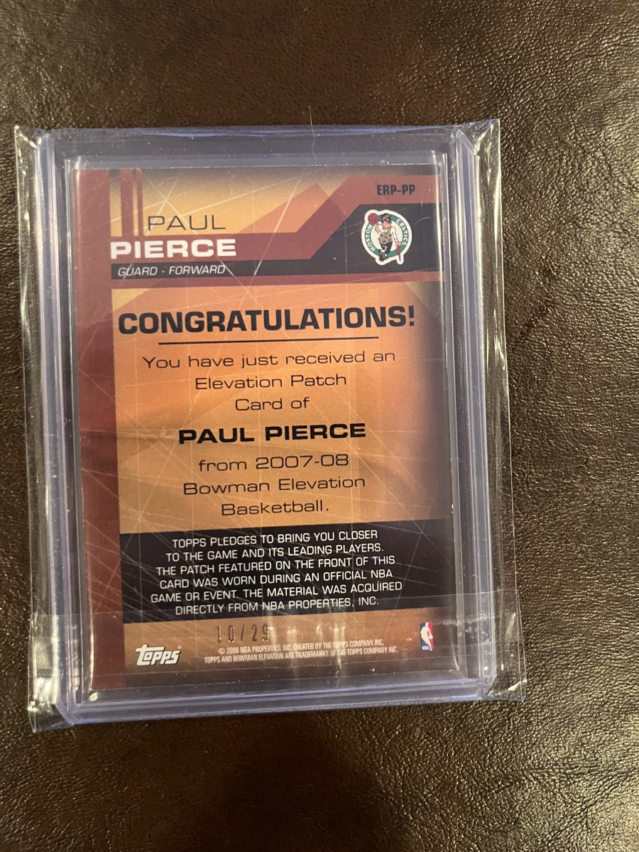 Coach K’s Stack Sale !! $65 Paul pierce all star game patch /29 Comment names to claim @SleepyCards_RT @Nolacardtweets @CodiDaReposter @UniqueFindsRTs @HobbyRetweet_ #thehobby Follow along with #CoachKstacks