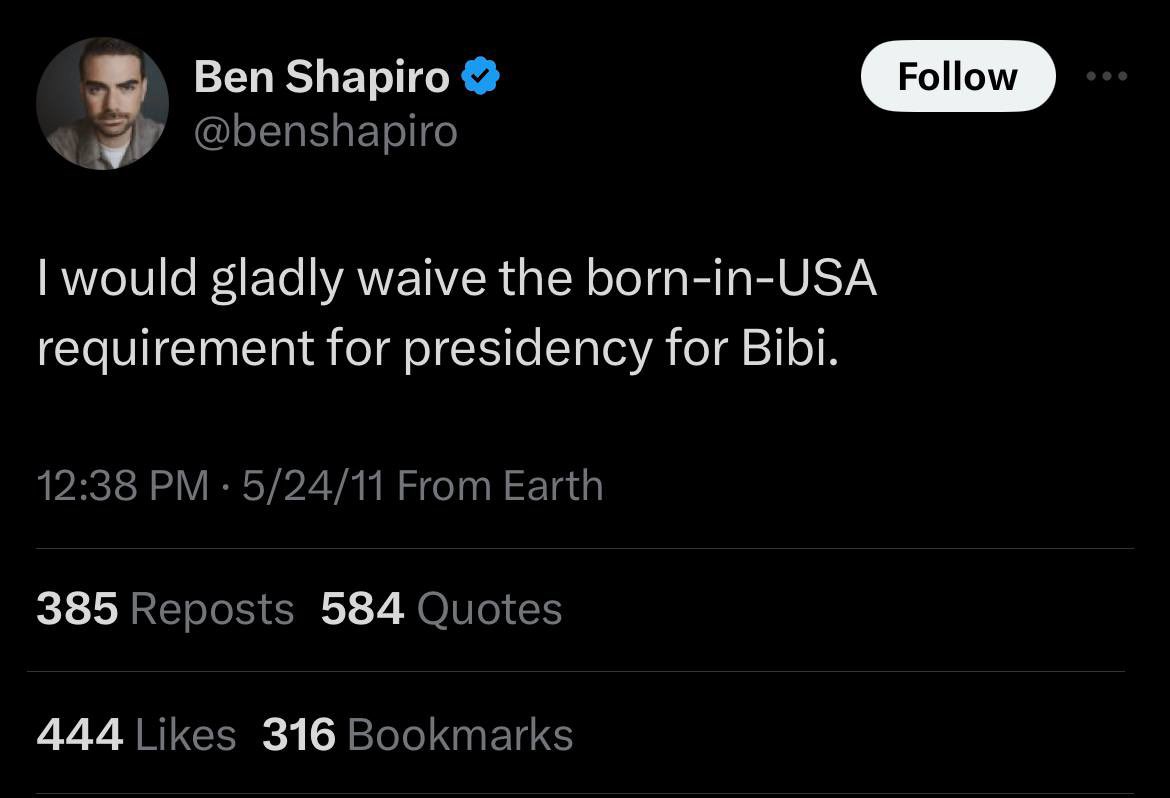 Can you imagine if Ben Shapiro got his way and Netanyahu ran for POTUS?

The campaign motto would be:

'Vote Netanyahu 2024 (or you’ll lose your job and your bank account)'
