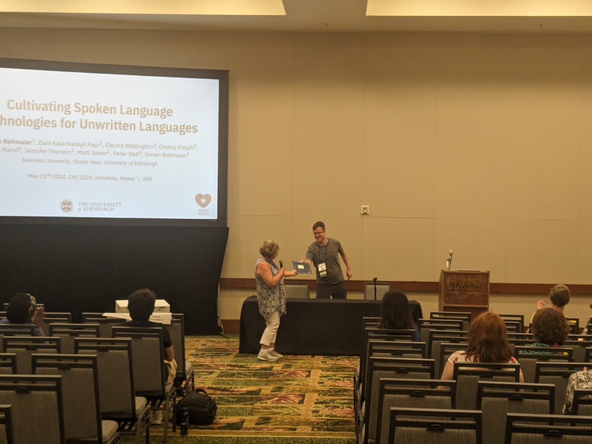 Beyond California... (@delightfulapps) on Twitter photo Thomas is presenting our #chi2024 on low resource languages and speech recognition... And it got an Honourable Mention! <a href="/acm_chi/">ACM CHI Conference</a> Thomas is presenting our #chi2024 on low resource languages and speech recognition... And it got an Honourable Mention! <a href="/acm_chi/">ACM CHI Conference</a>