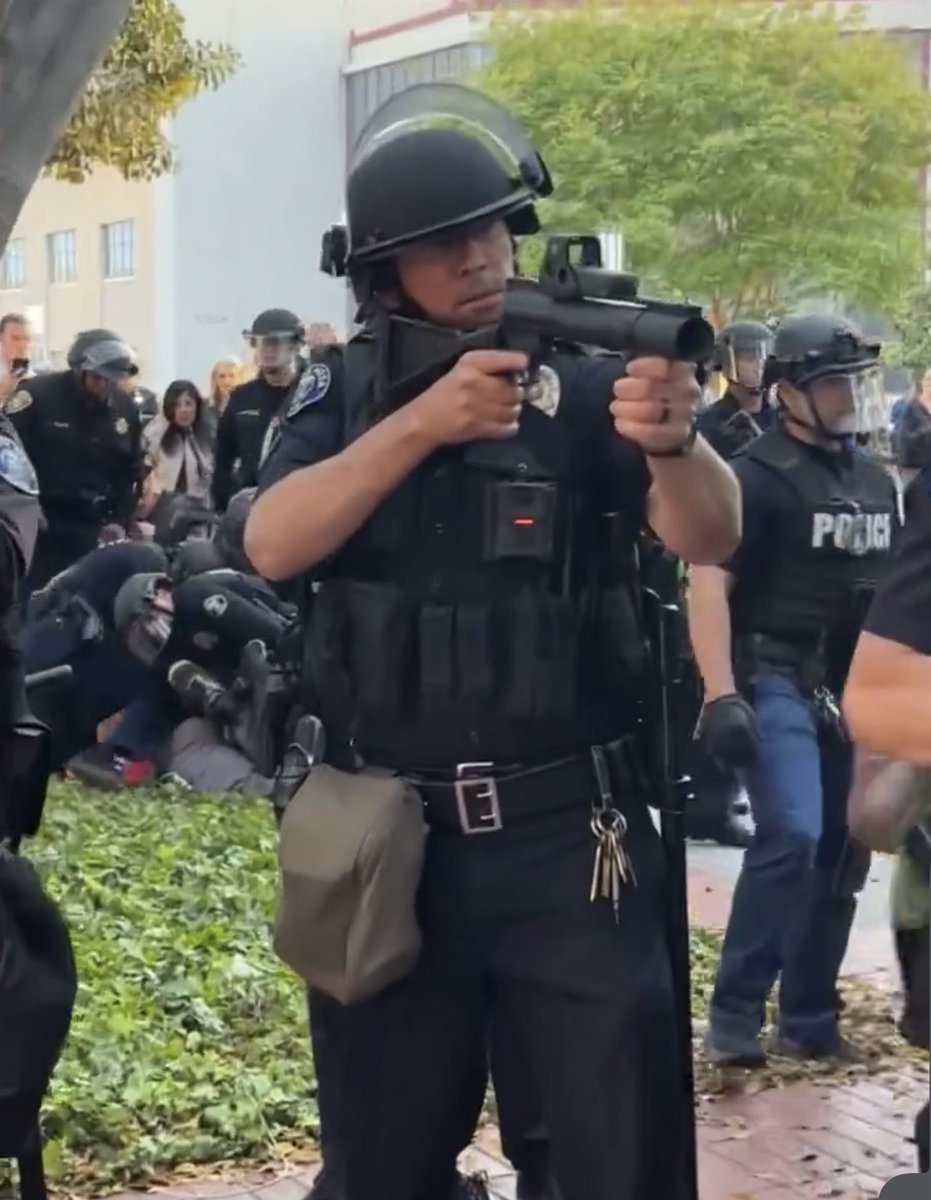 Full blown fascist police state on our college campuses in Southern California
