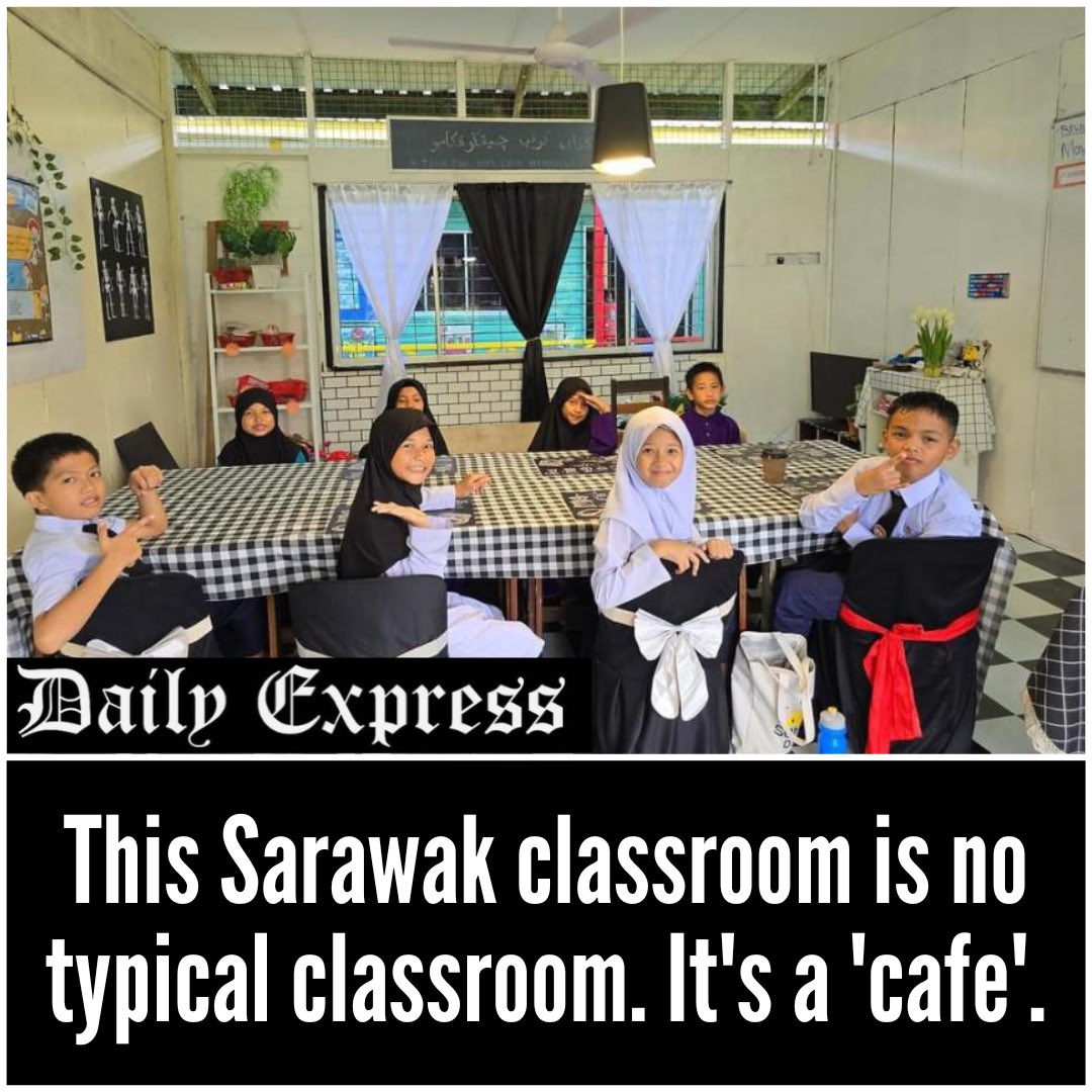 KOTA KINABALU: A schoolteacher recently shared his experience of refurbishing his classroom to look like a café in Sarawak.