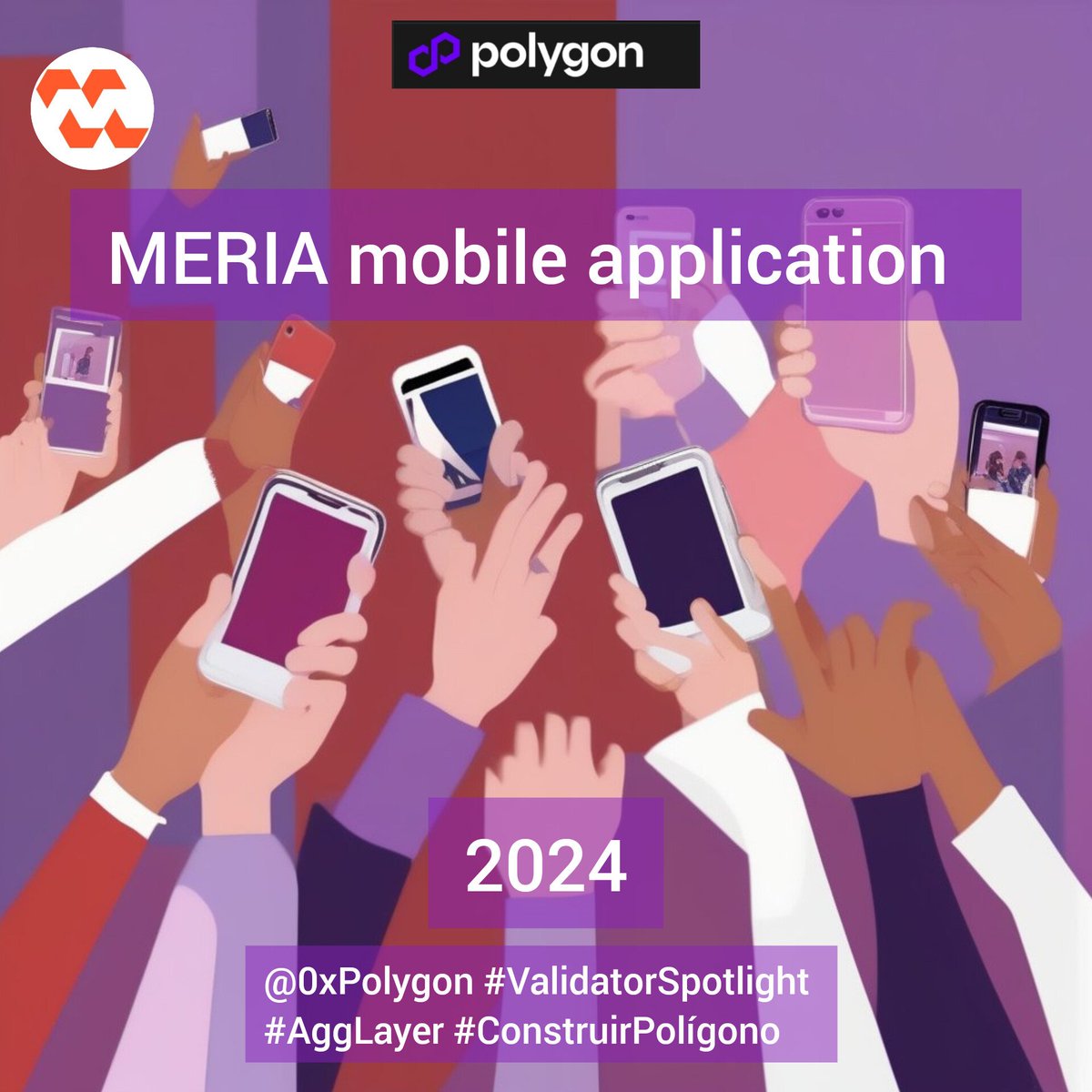 OriaOres's tweet image. On Meria&apos;s development table is the launch of the mobile application, which allows the user to use staking and transactions from a mobile phone. 

@0xPolygon #ValidatorSpotlight #AggLayer #BuildPolygon