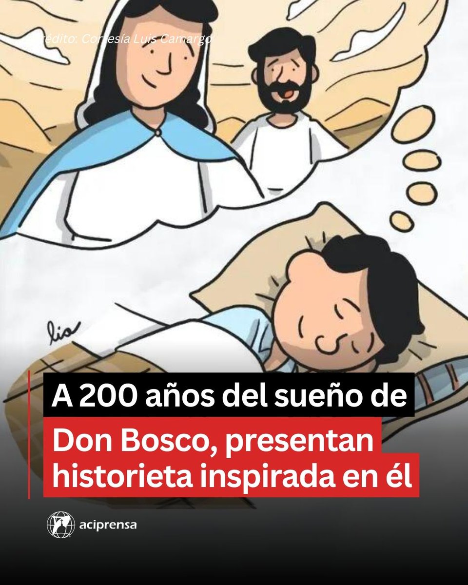 En el bicentenario del sueño que tuvo San Juan Bosco a sus 9 años, la Familia Salesiana presentará la historieta “Un sueño que nos hace soñar”, ilustrada por el artista argentino Luis Camargo. La presentación será el lunes 20 de mayo a las 20:00 horas en la Casa Salesiana Pío X