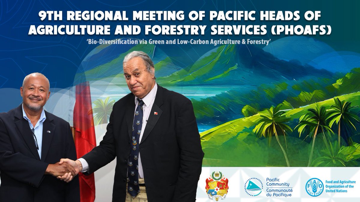 #PacificAgriculture | 🌳 9th Regional Meeting of Pacific Heads of Agriculture and Forestry Services 🌎 #PHOAFS. Day 2: 📈 Implementation progress of #SPC regional services 📋reports & recs by technical bodies on SPC progress 🔍 Technical deep dive. @FAOPacific - @tongaportal