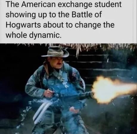 He casts gunpowder

memedroid.com/memes/detail/4…

#harrypotter #memes #humor #darkhumor #hogwarts #funny #explore #usa #viral