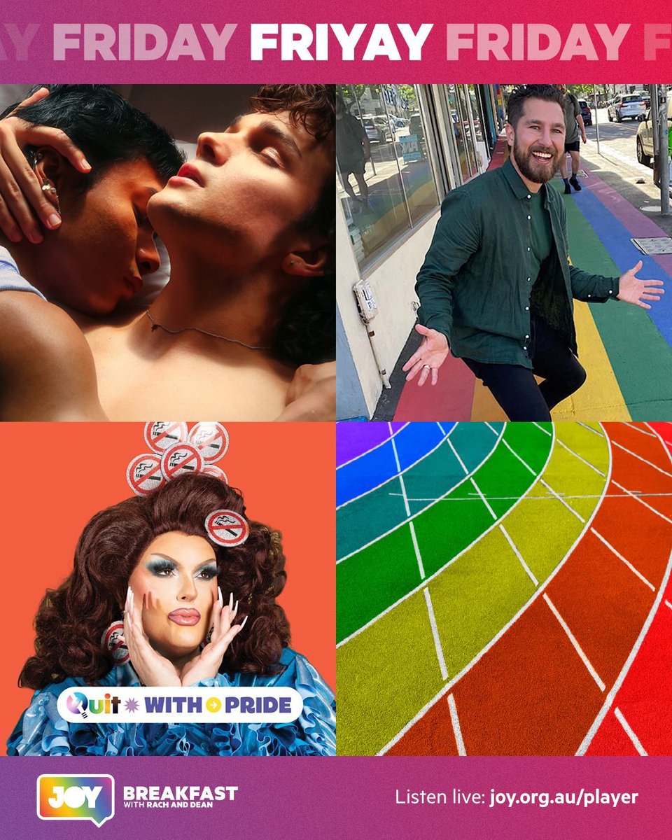 Kick off IDAHOBIT with @JOY949, as we celebrate our communities with Yarra Mayor @EdwardCrossland, quit smoking with pride @QuitVic, explore LGBTIQA+ young people’s participation in sport with @Proud2Playinc & @Tom_Nethersole's new track TWINK. Fri 7-9am #JOYBreakfast #JOY30