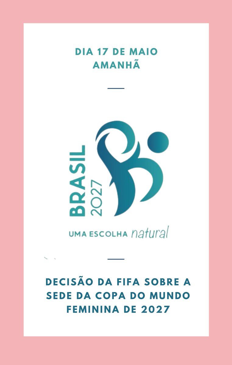 É AMANHÃ HEIN!! ⚽👀

#FIFAWWC #Brazil2027