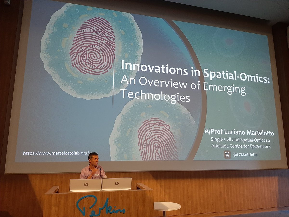 Happy for Perkins to host @LGMartelotto for an overview of spatial omics technologies