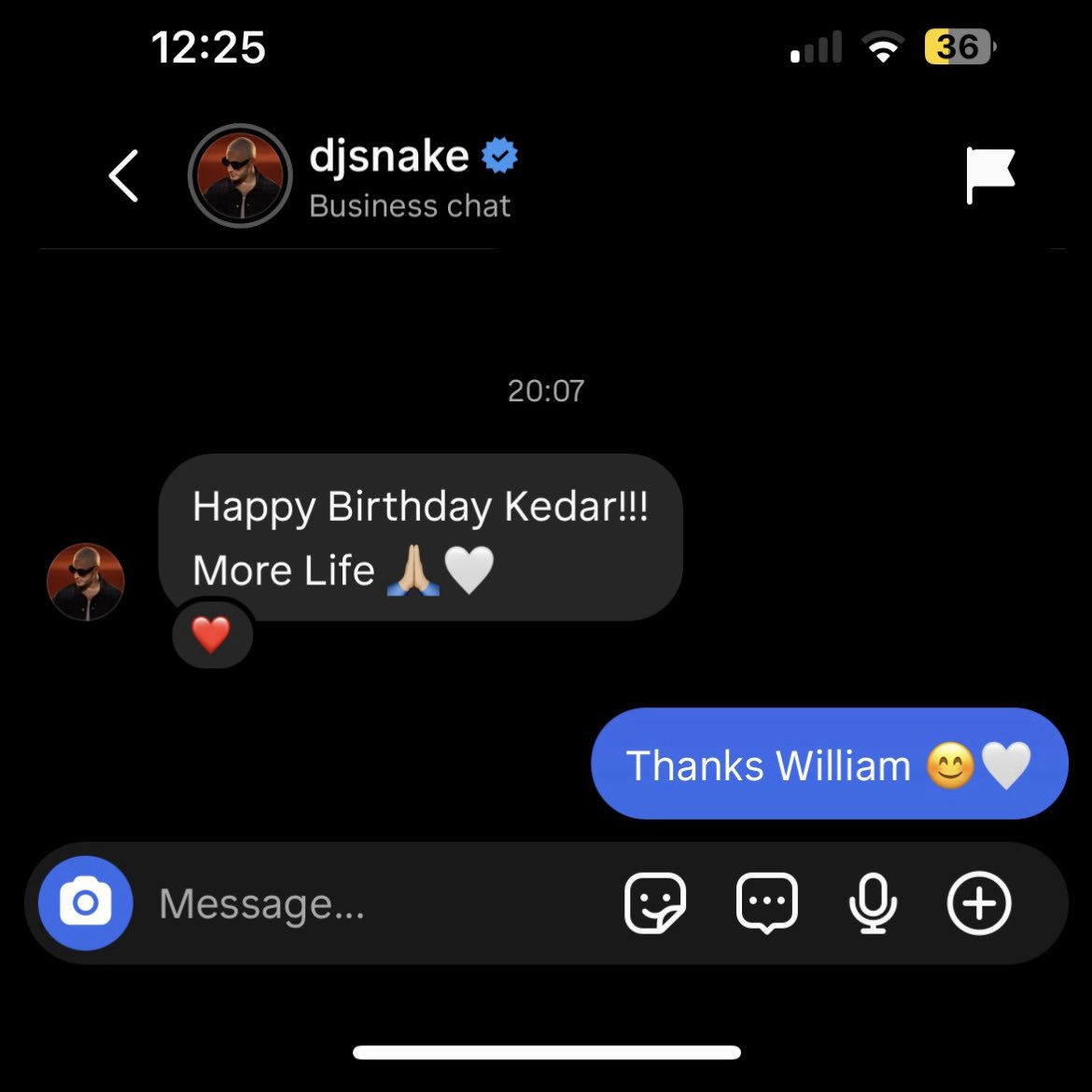 The best gift ever 💝 
Thank you soo much 👑 <a href="/djsnake/">DJ SNAKE</a> 
See you soon in India 🇮🇳🙏🏽