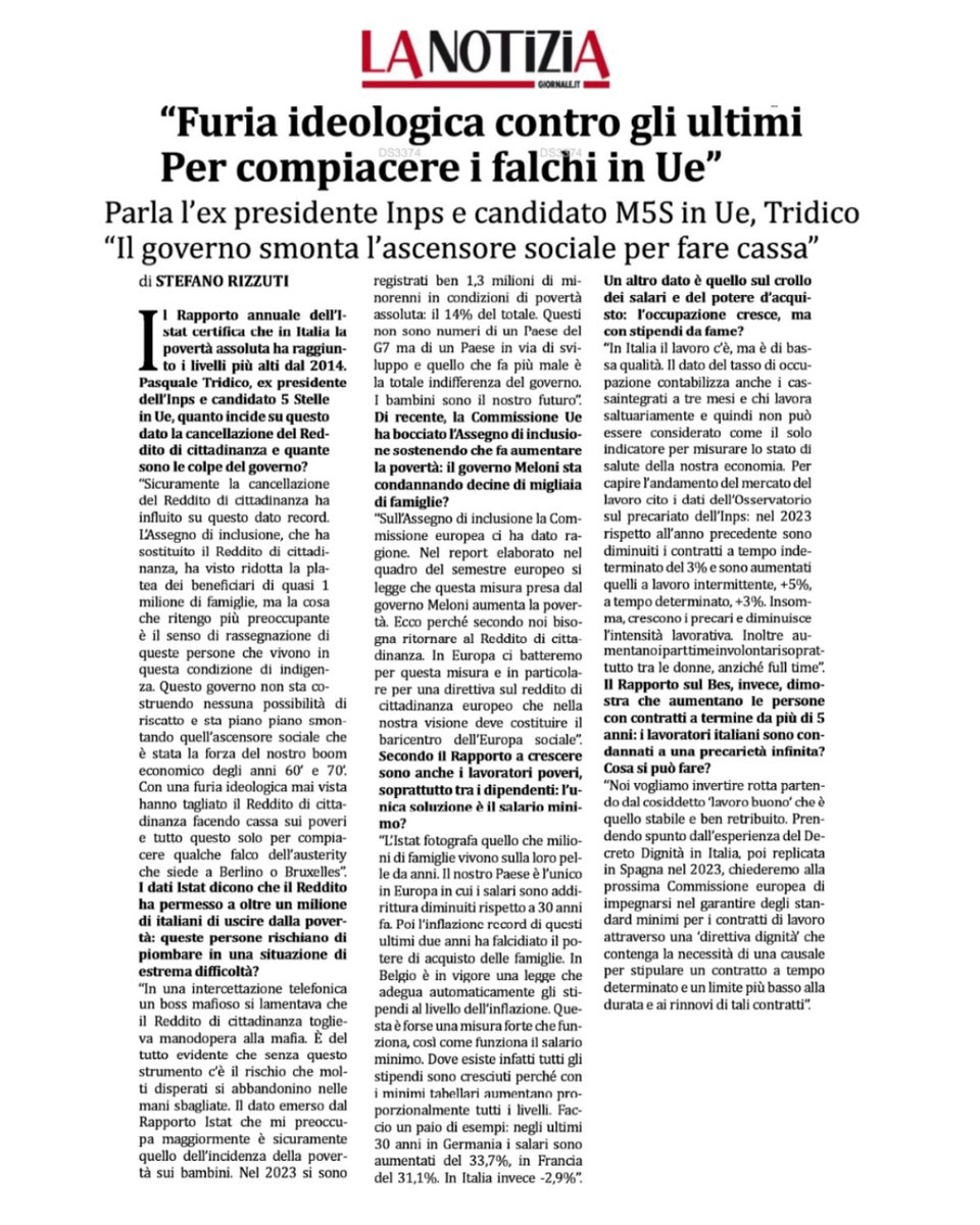 I dati #Istat ci dicono che nel nostro paese ci sono 1,3 milioni di minorenni in condizioni di #povertà assoluta. E quello che fa più male è la totale indifferenza del governo. Tutto ciò è drammatico, inaccettabile. I bambini sono il nostro futuro. Oggi su @LaNotiziaTweet